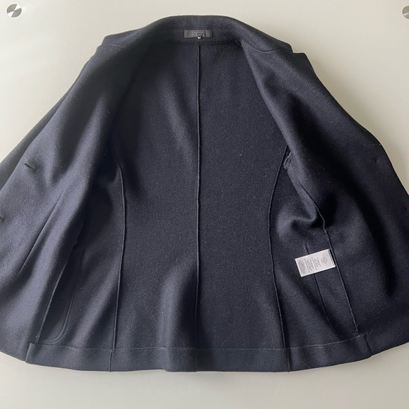 The Row Navy Blue Virgin Wool Blend Blazer w/ 3/4 Sleeves, Size 6 - Picture 8 of 8